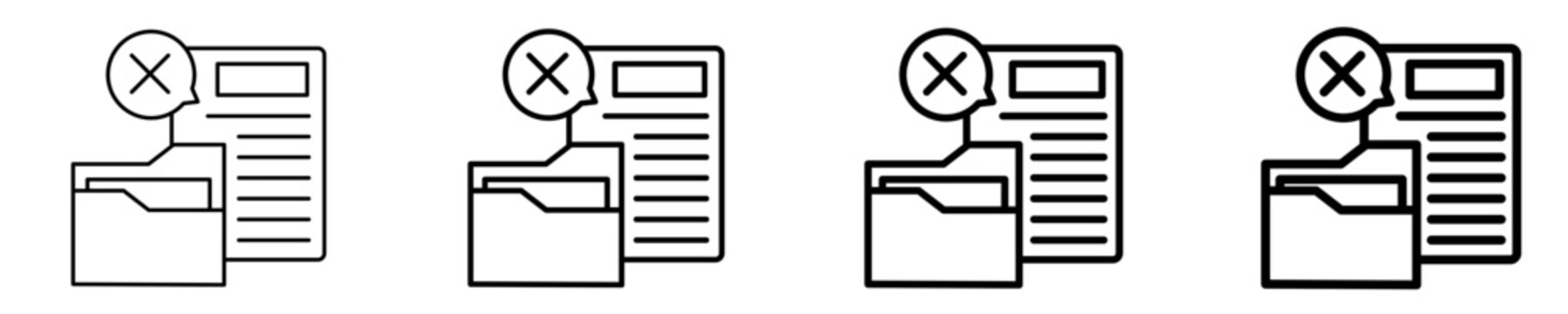 File Deletion  Icon Set Different Style Collection