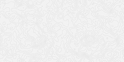 Minimal Topographic Contour Map Background With Seamless Line Pattern for Design and Mapping. © FARIDA
