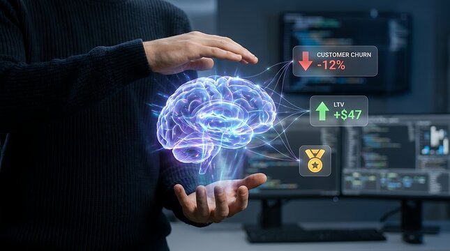 Person interacting with a digital brain interface