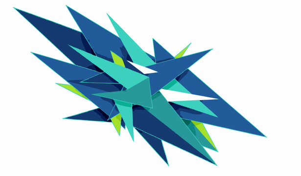 Abstract unusual triangular geometric vector background design