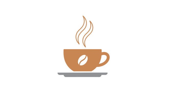 A steaming hot coffee cup.