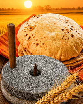 chakki atta farming background wheat flour