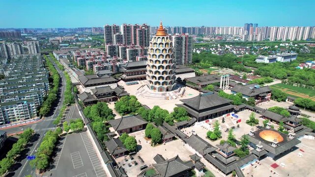 Tianning Temple Pagoda in Changzhou, Jiangsu, China in Tianning Temple, Changzhou, Jiangsu, China