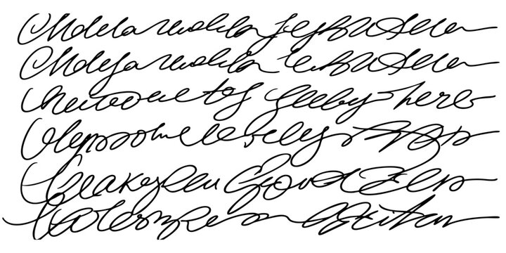 A person writes cursive script on a piece of paper with a pen.