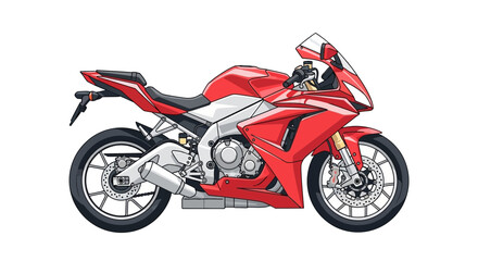 Obraz premium Red Sport Motorcycle