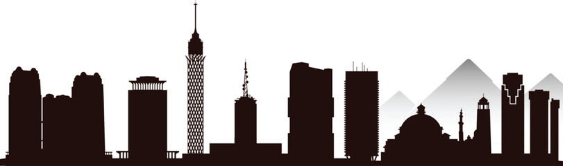 Fototapeta premium Cairo city skyline prepared in vector