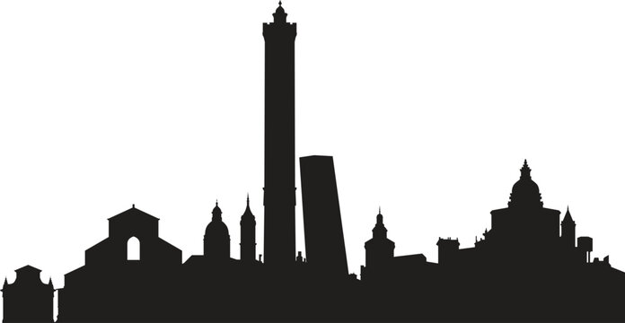 BOLOGNA city skyline prepared in vector