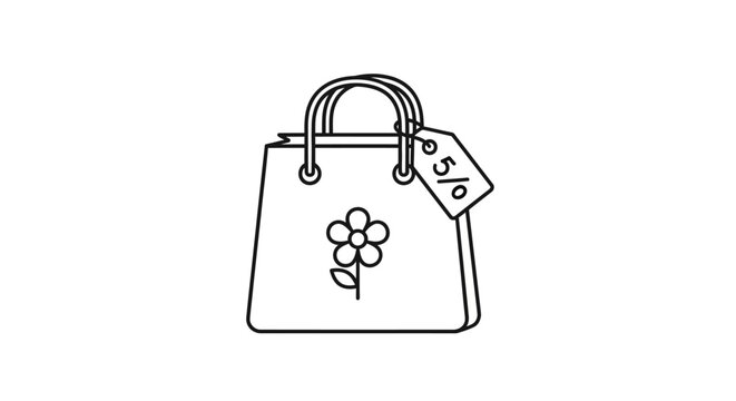 Discounted Floral Handbag with Tag.