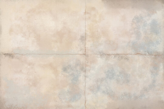 The concrete wall is gray and rough. Watercolor digital illustration. The stone grey wall with spots and roughness is hand-painted