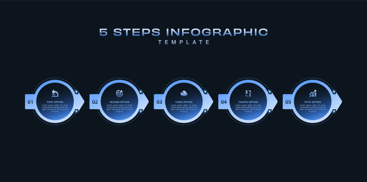 Dark technology modern minimal neon infographic bundle template pack with futuristic workflow layouts, glowing blue business diagrams, digital presentation charts, and editable vector process designs