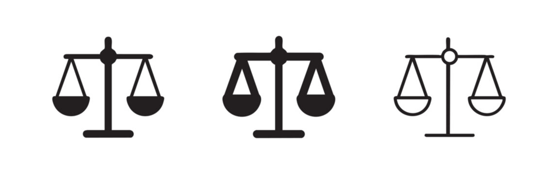 Scales of Justice Law and Balance Icon
