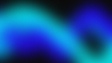 Fototapeta premium Vibrant abstract gradient background featuring smooth transitions of deep blue and bright teal colors with a soft grainy texture effect