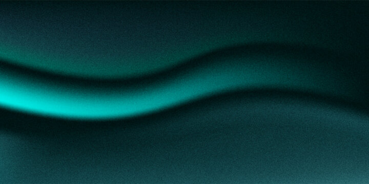 Abstract dark teal grainy gradient background with soft wavy flow. Modern lo-fi noise texture vector illustration for tech banners, social media, and futuristic web design