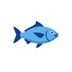 Fototapeta premium Blue Tuna Fish Illustration Vector Isolated on Transparent Background