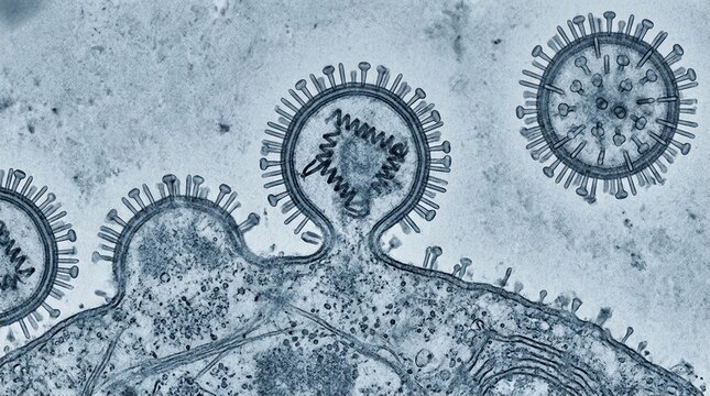 Influenza A Virus Budding Neuraminidase Surface, Cryo-ET