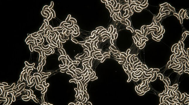 Vibrio cholerae El Tor O139 Biofilm, Dark Field Light Microscopy