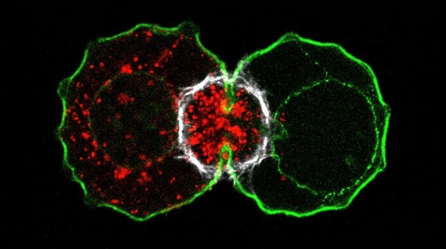 HIV-1 Viral Synapse Formation, T Cell Contact Fluorescence