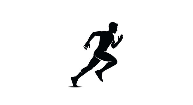 Man Running Fast in Motion.