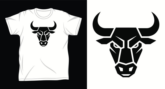 Stylized bull head graphic symbol for strength and power.