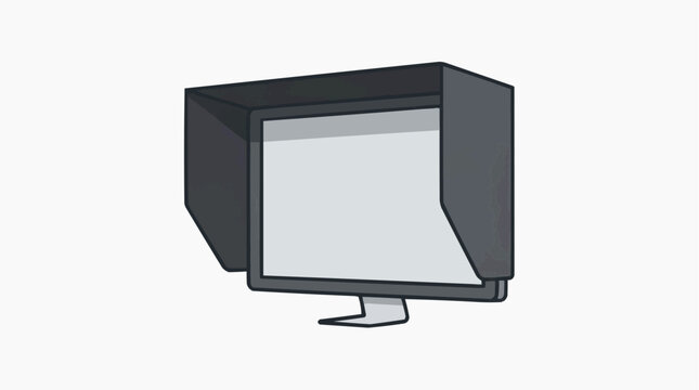 Computer monitor with sun hood for glare reduction and better viewing