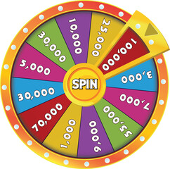 Obraz premium Wheel of fortune casino jackpot spin