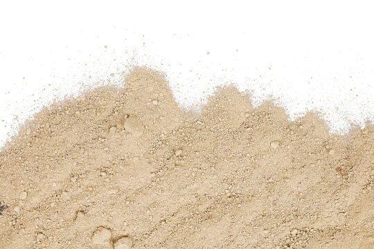 sand bottom border isolated on white or transparent png