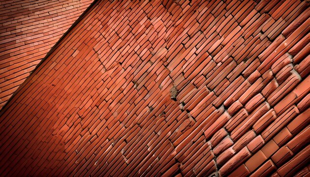 Sloping Brick Wall Texture