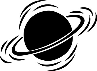 Saturn planet, ringed world and galaxy icon in flat style vector, space, cosmic, astronomy, orbit, universe symbols bundle © AbdulJabbar