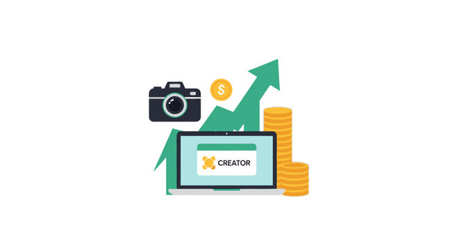 Creator Economy Business Growth Concept.
