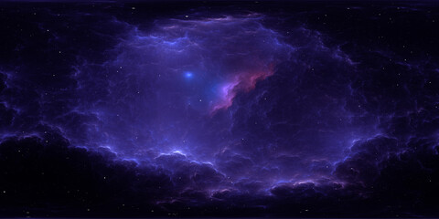 360-degree full-sphere panoramic space background with nebula and stars. It was neither partly nor fully created with generative AI. © Peter Jurik