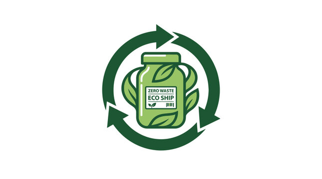 Eco friendly recyclable plastic bottle.