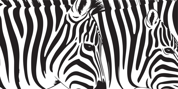 Abstract Zebra Stripes Close-Up Wildlife Texture Background