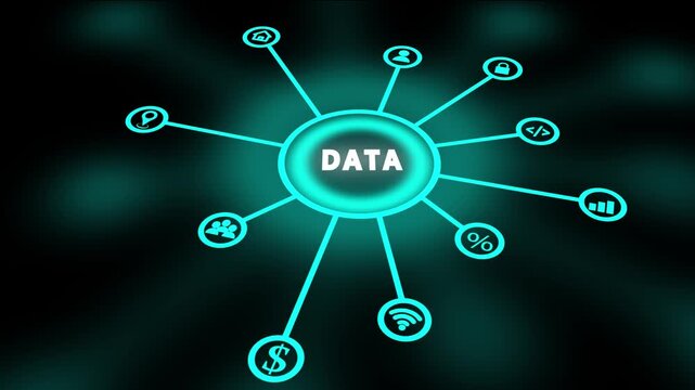 Data architecture platform. Internet infrastructure concept. Abstract technology background