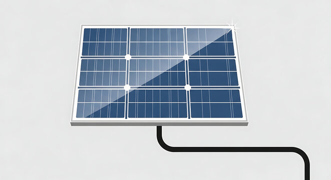 Solar panel icon isolated on white background