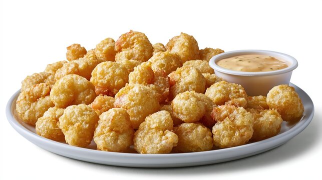 fried Popcorn shrimp with sauce