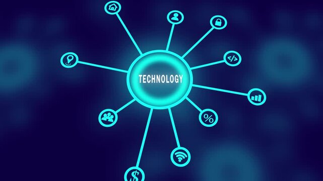 Technology architecture platform. Internet infrastructure concept. Abstract technology background