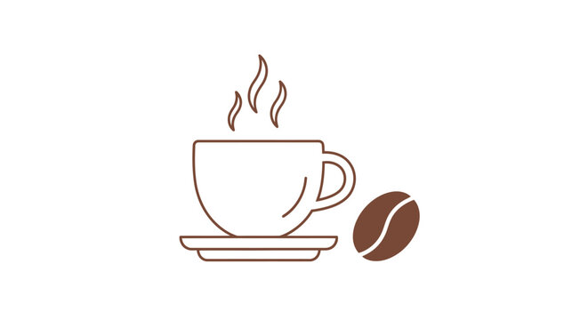Steaming cup of hot coffee.