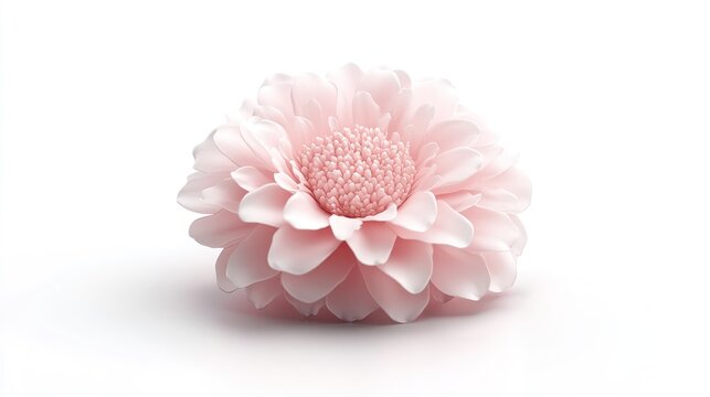 Delicate pink flower, 3D rendered