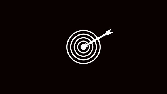 Target goal icon. Marketing targeting strategy symbol. Aim target with arrow sign