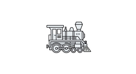 Naklejka premium Vintage steam locomotive engine train.