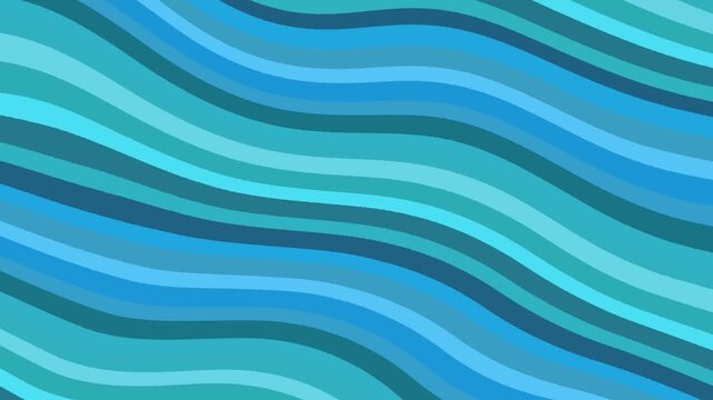 Abstract wavy stripe animation background with flowing curved line pattern. Seamless optical motion texture, modern dynamic wave loop backdrop