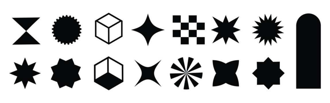Basic shapes set. Vector basic shapes collection. Trendy geometric formal shape. minimalist basic shapes.
