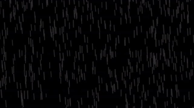 Heavy rain wall falling in front of the camera against black screen. Raindrops splashing. Rain closeup vfx insert. Practical seamlessly loop able footage.