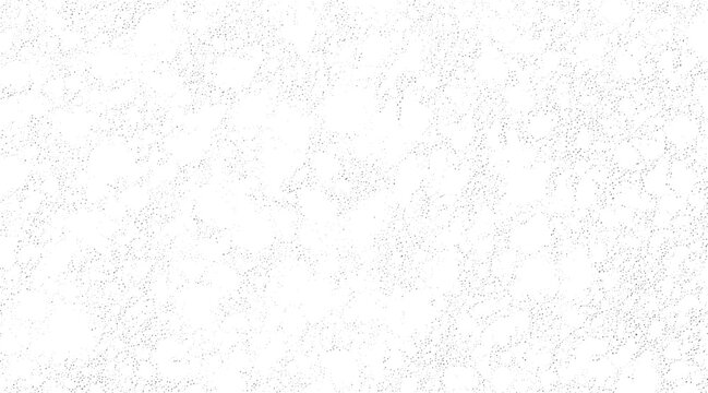 White background with scattered small grey dots and irregular shapes forming a textured pattern
