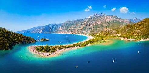 Blue Lagoon aerial panoramic view, Oludeniz beach © saiko3p