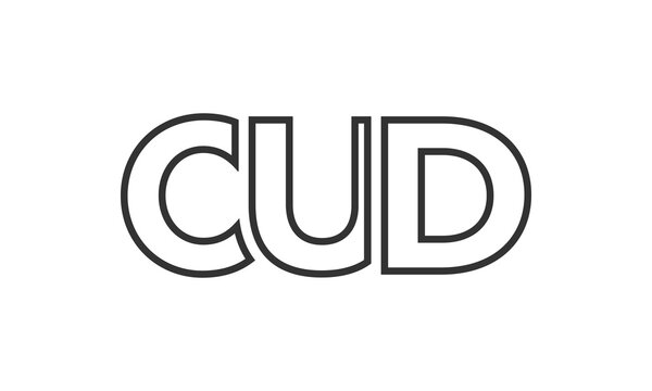 CUD logo design template with strong and modern bold text. Initial based vector logotype featuring simple and minimal typography. Trendy company identity.