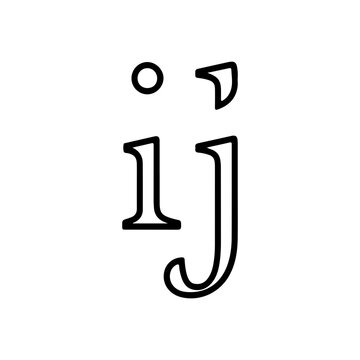Minimal IJ monogram with elegant sleek line branding concept Vector illustration