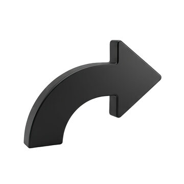 Black 3D Arrow Icon