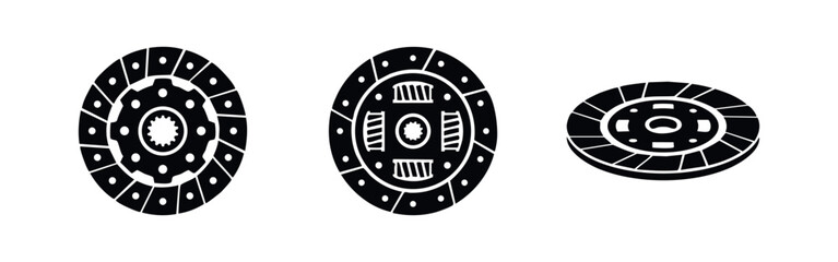 Naklejka premium Icons of automotive clutch parts