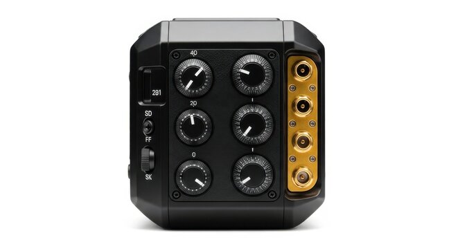 Audio mixer, sound engineering equipment, professional studio hardware, black mixing console